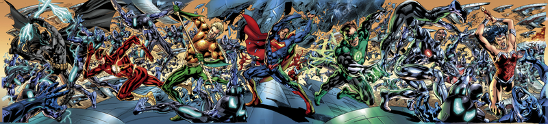 Illustration for article titled See The JLA In Action In This Incredible "Widevision" Comic Cover